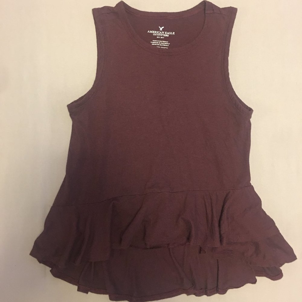 AMERICAN EAGLE Ruffle Tank Top